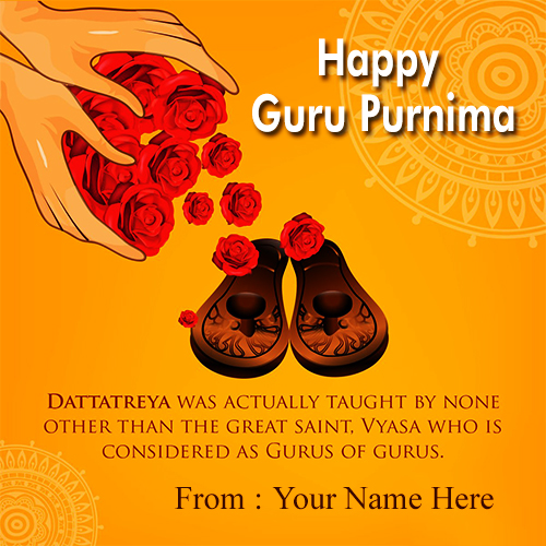Guru Purnima 2025 Greetings Card With Name